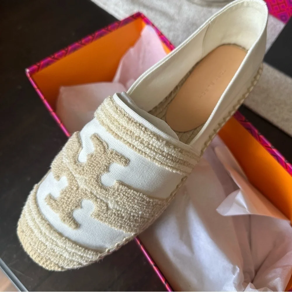 New Tory Burch Women's Double T Espadrille Flats